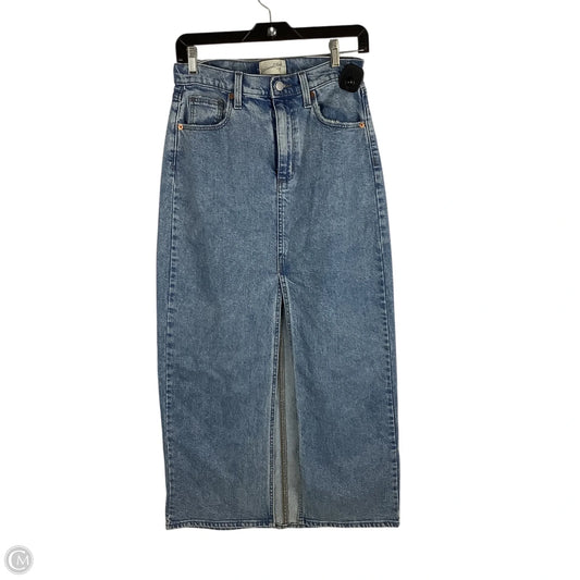 Skirt Midi By Universal Thread In Blue Denim, Size: 4