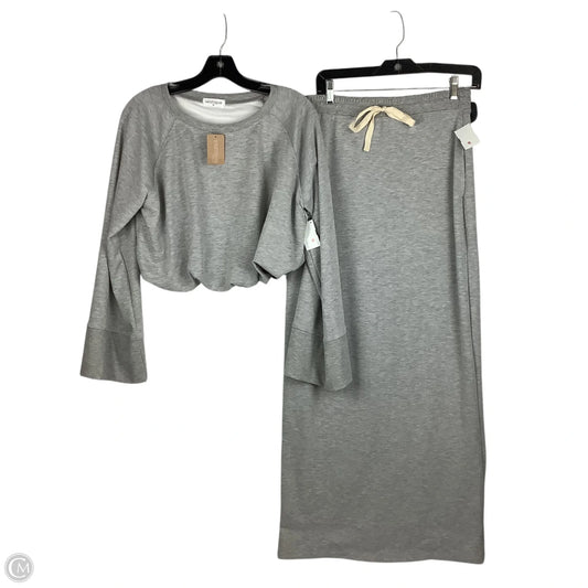 Skirt Set 2pc By Vestique In Grey, Size: M