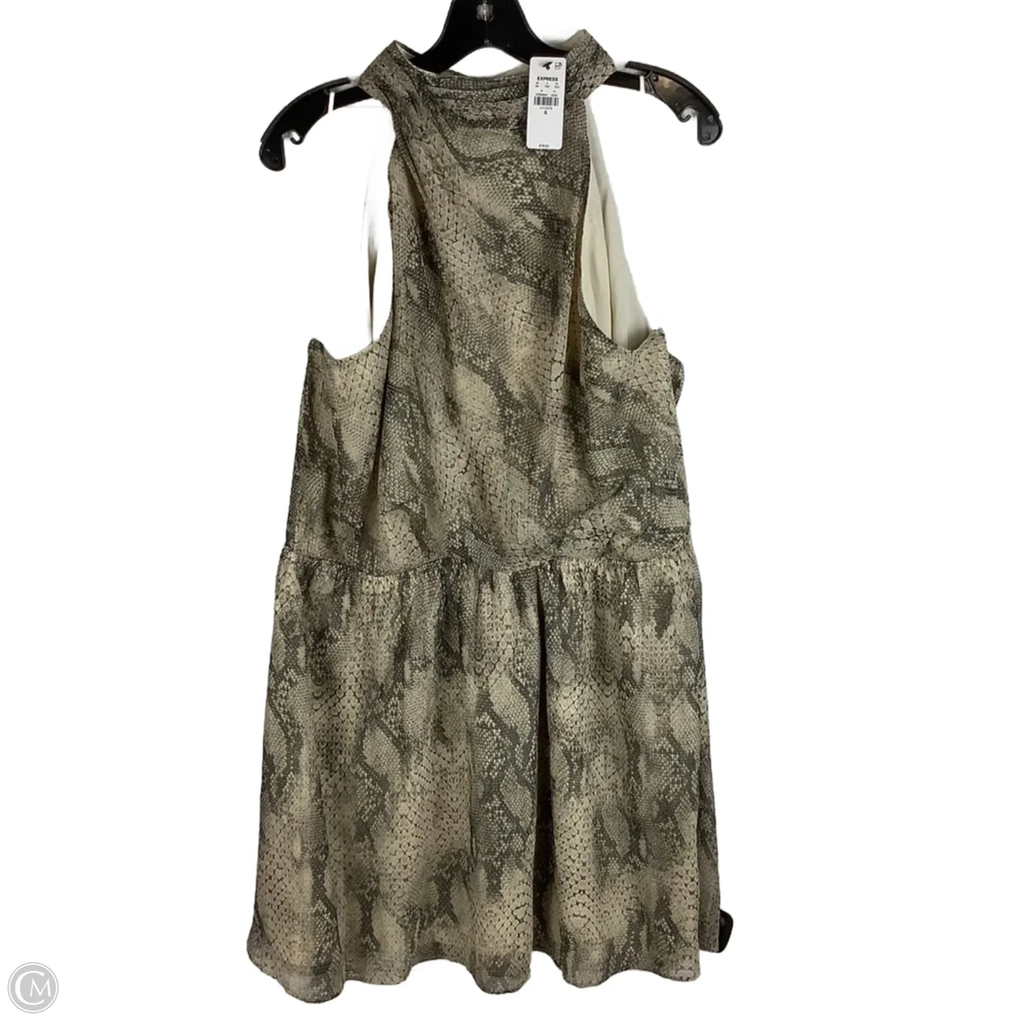 Dress Casual Short By Express In Snakeskin Print, Size: Xl