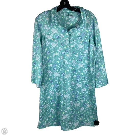 Dress Casual Short By Vineyard Vines In Aqua, Size: L