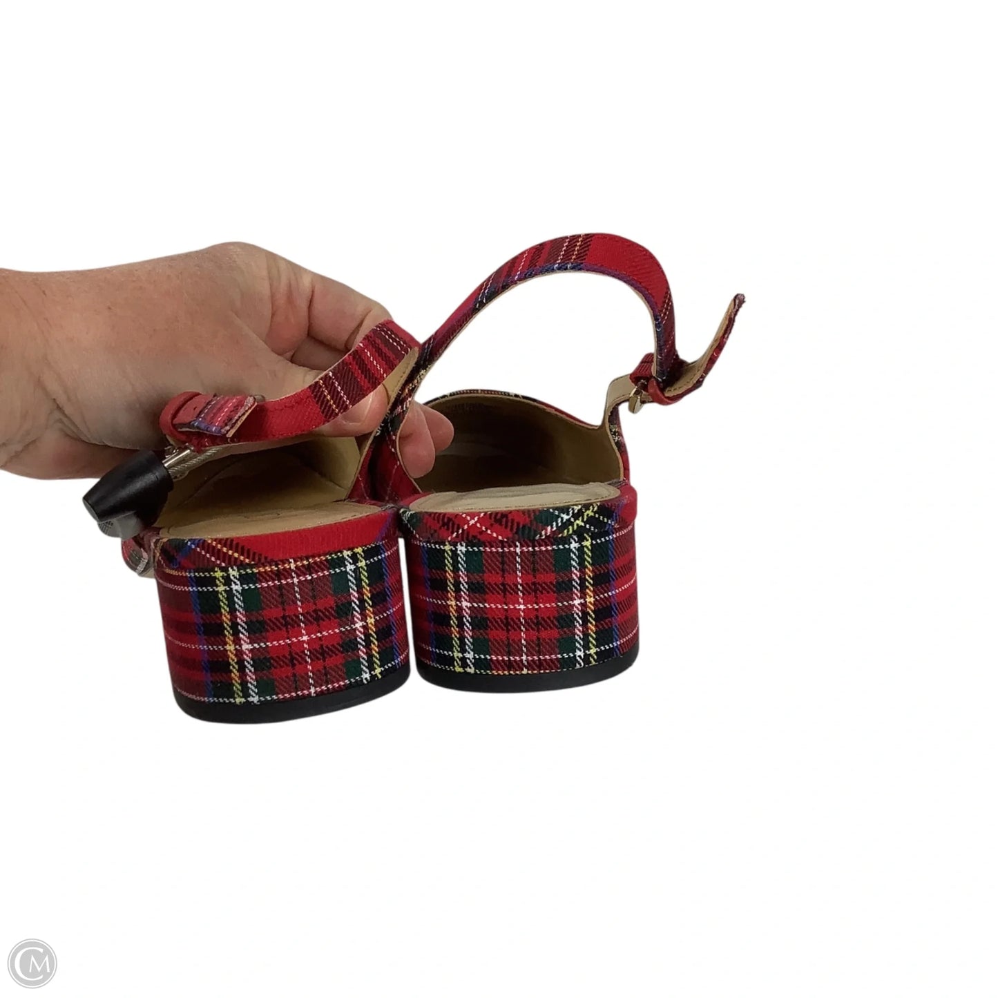 Shoes Heels Block By J. Crew In Plaid Pattern, Size: 10