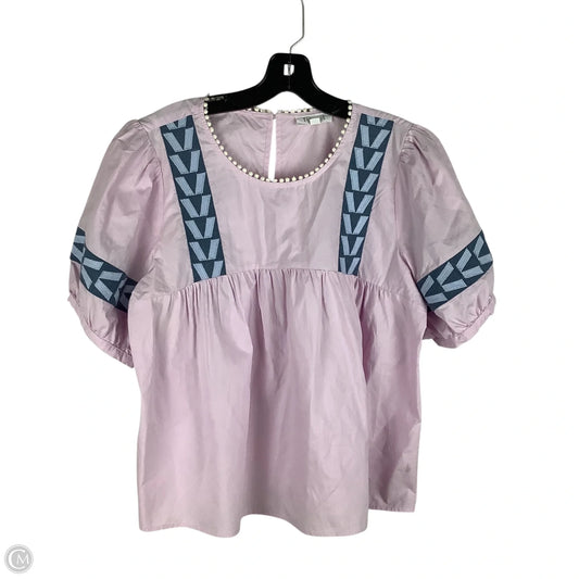 Top Short Sleeve By Thml In Purple, Size: L