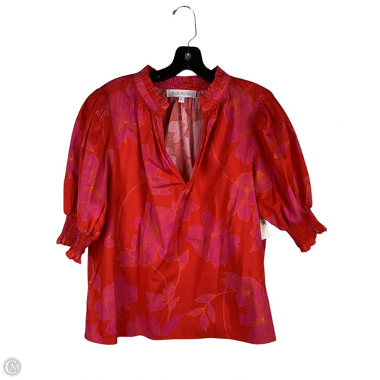 Top Short Sleeve By Sugar Lips In Red, Size: L