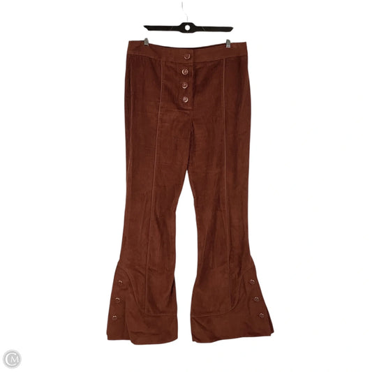 Pants Corduroy By Farm Rio In Brown, Size: L