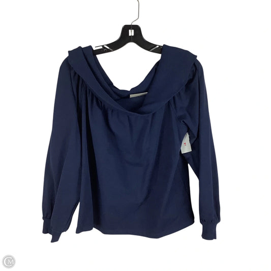 Top Long Sleeve By Maeve In Navy, Size: L