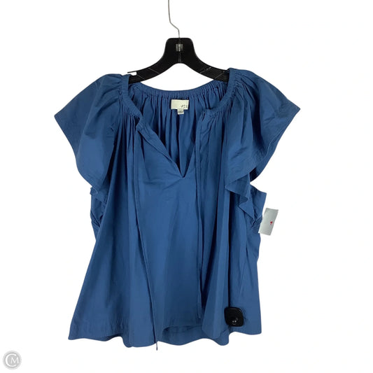 Top Short Sleeve By Pinch In Blue, Size: L