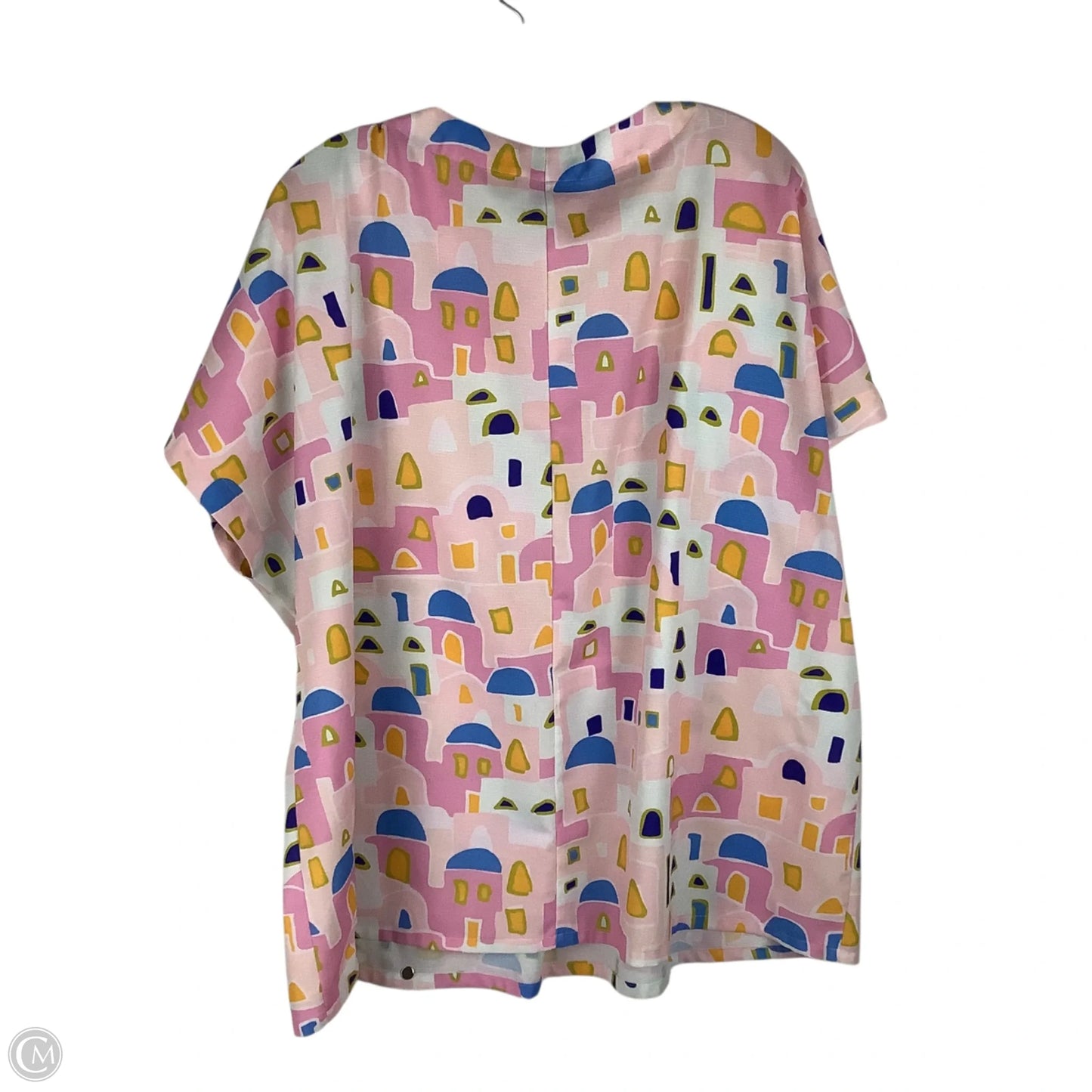 Top Short Sleeve By Crosby In Pink & Yellow, Size: Xxl