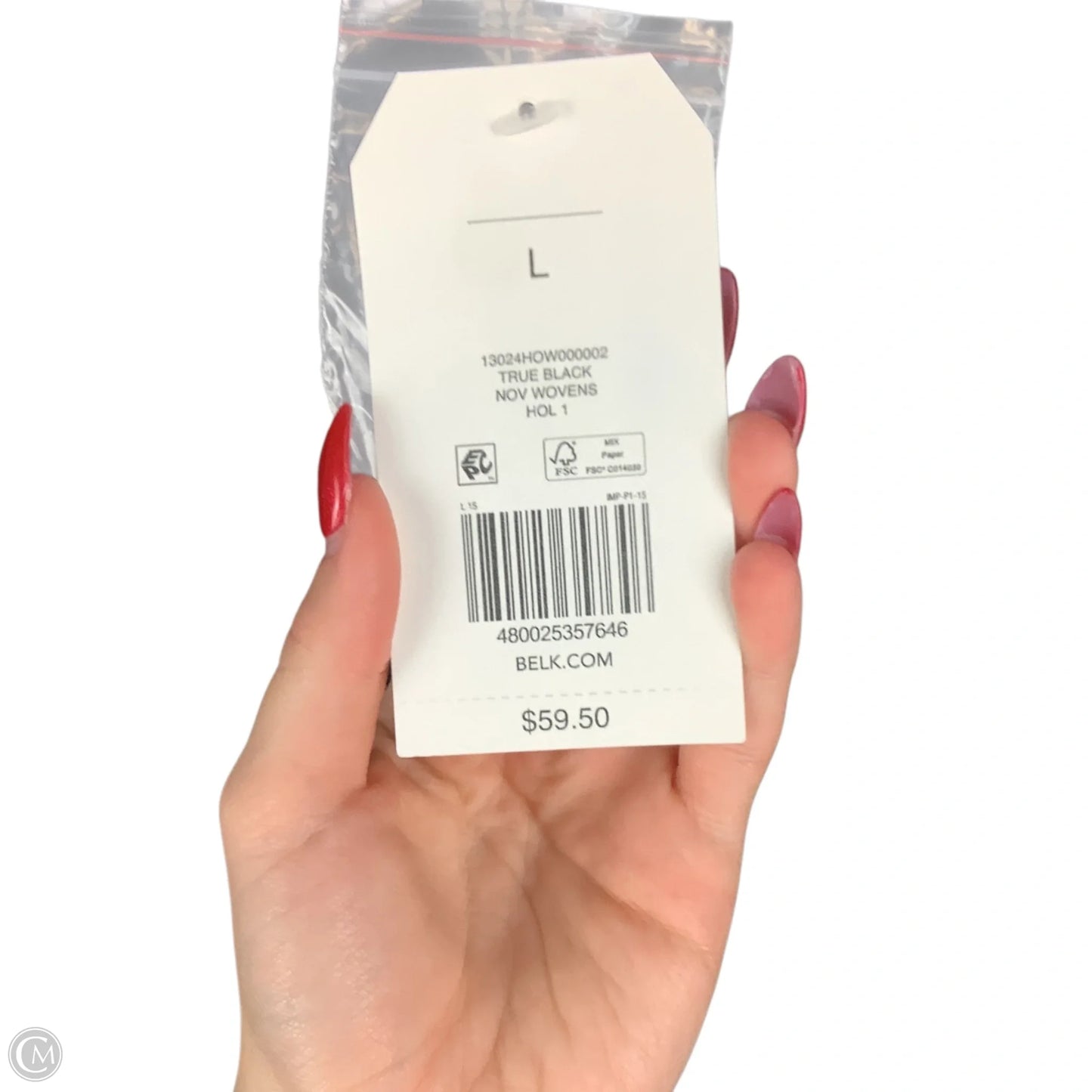 Top Long Sleeve By Wonderly In Black, Size: L