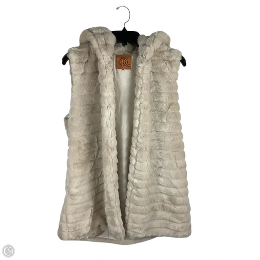 Vest Faux Fur & Sherpa By Clothes Mentor In Cream, Size: Est. Xl