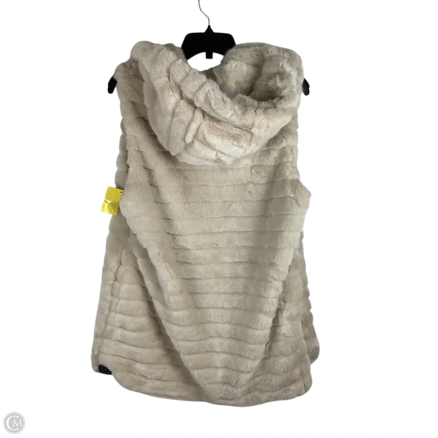 Vest Faux Fur & Sherpa By Clothes Mentor In Cream, Size: Est. Xl