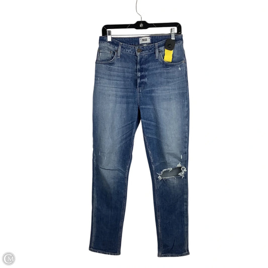 Jeans Straight By Paige In Blue Denim, Size: 8