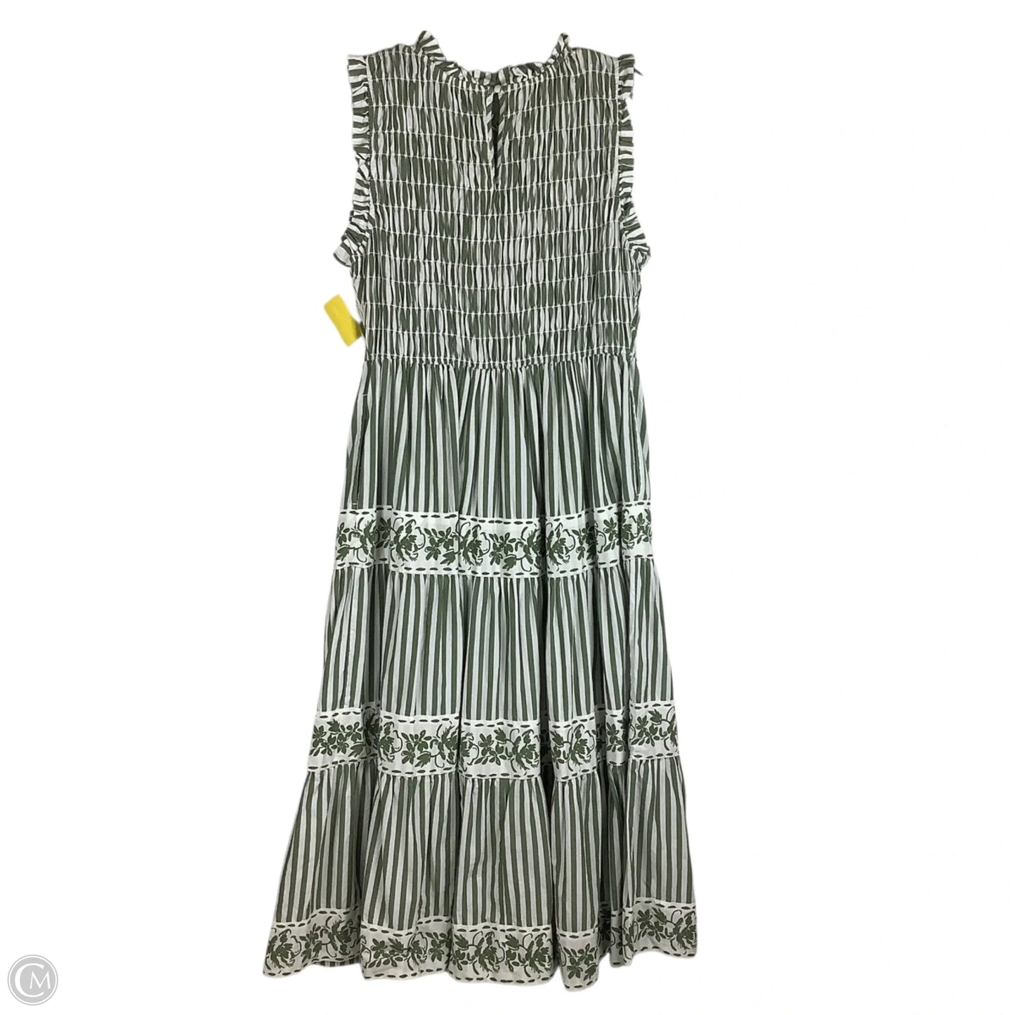 Dress Casual Maxi By Crown And Ivy In Green & White, Size: 8