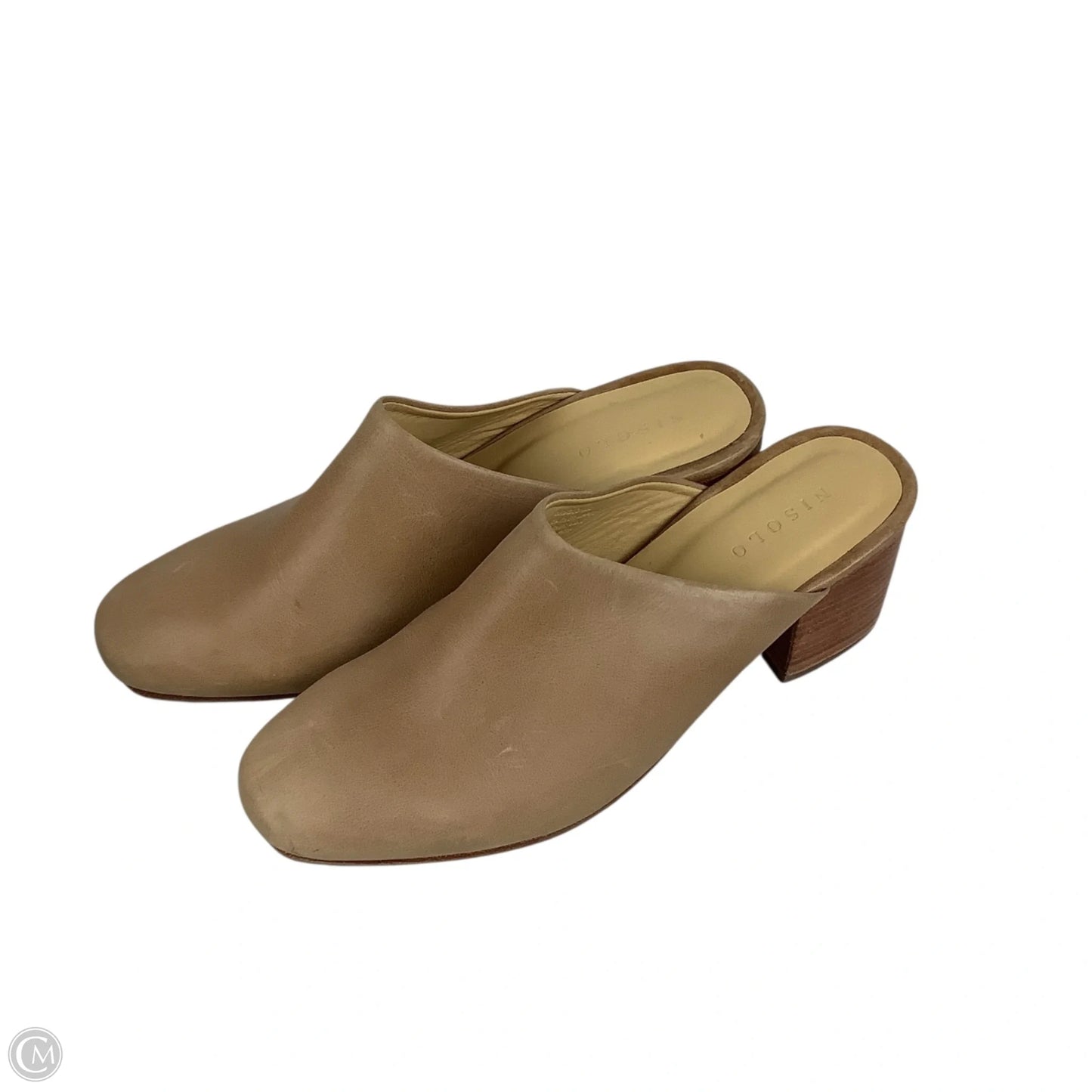 Shoes Heels Block By Clothes Mentor In Tan, Size: 8