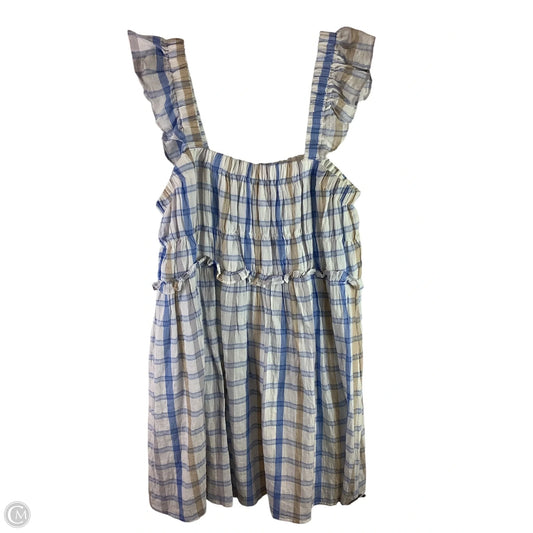 Dress Casual Short By Blu Pepper In Plaid Pattern, Size: L