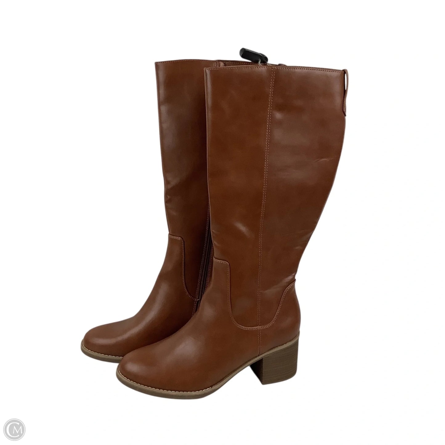 Boots Knee Heels By Universal Thread In Brown, Size: 11