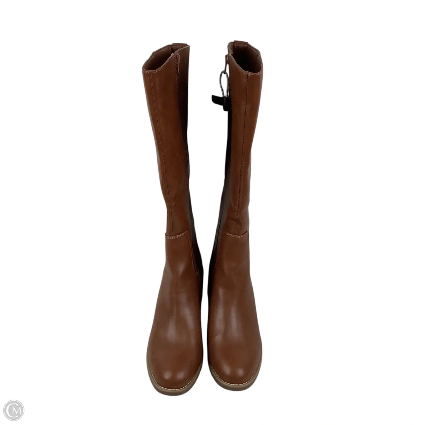 Boots Knee Heels By Universal Thread In Brown, Size: 11