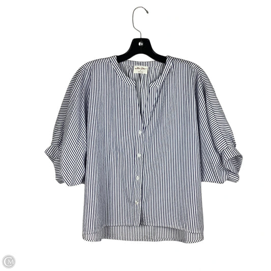 Top Short Sleeve By Allie Rose In Striped Pattern, Size: S