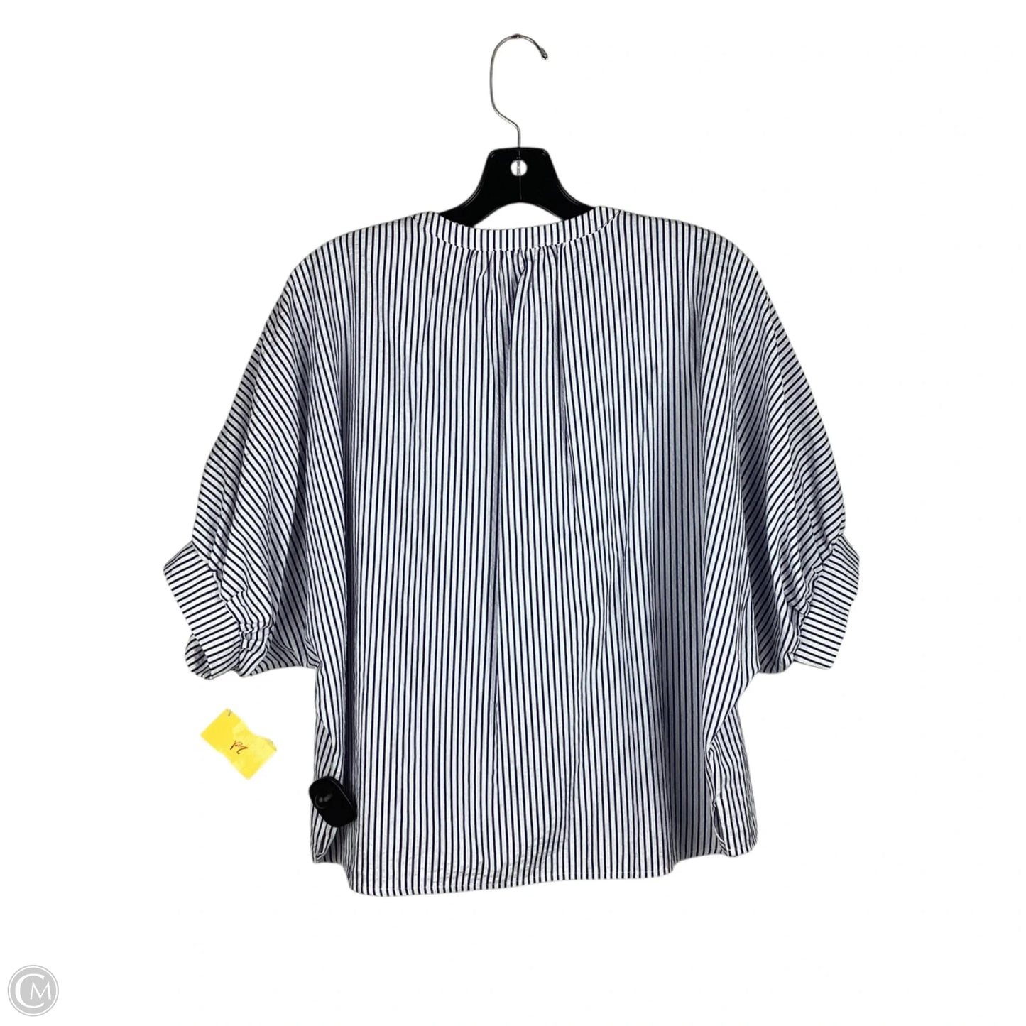 Top Short Sleeve By Allie Rose In Striped Pattern, Size: S