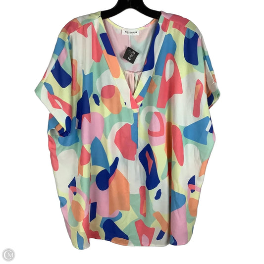 Top Short Sleeve By First Love In Multi-colored, Size: 2x