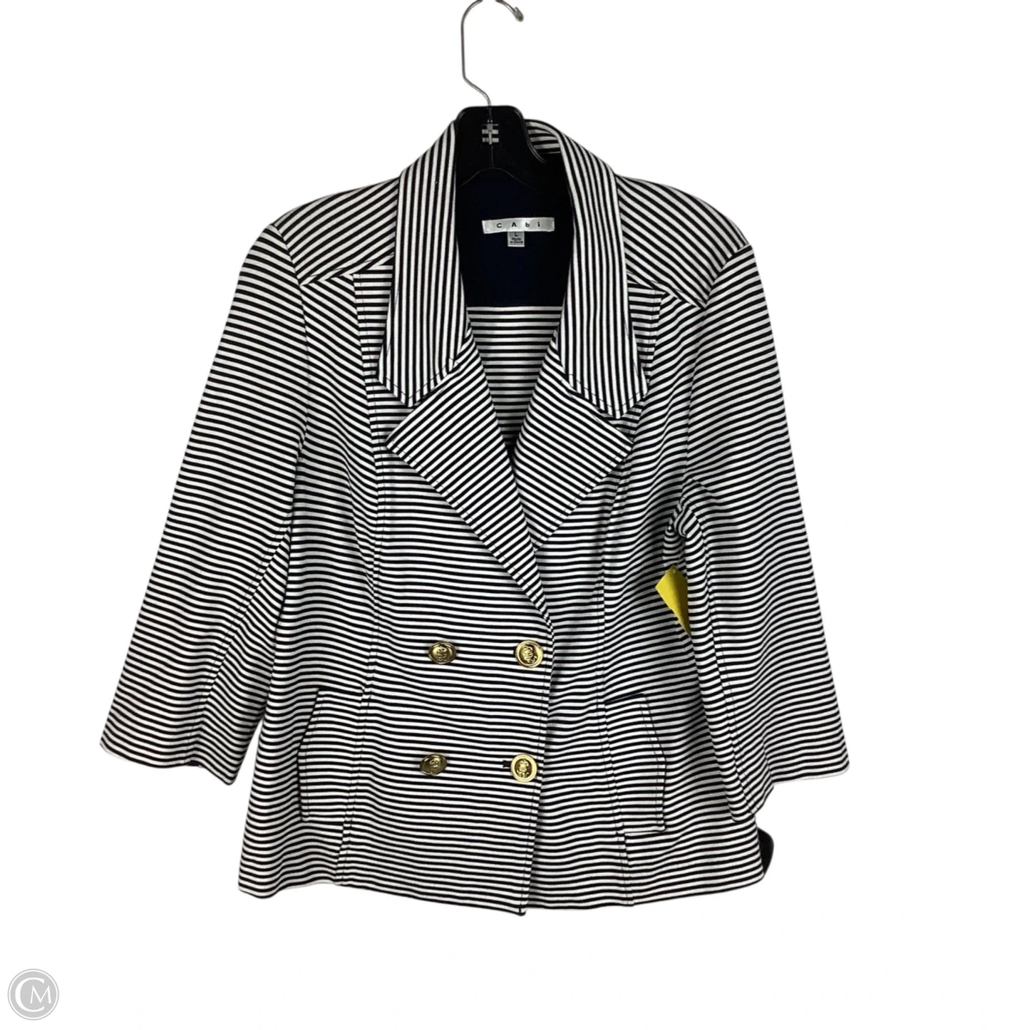 Blazer By Cabi In Striped Pattern, Size: L