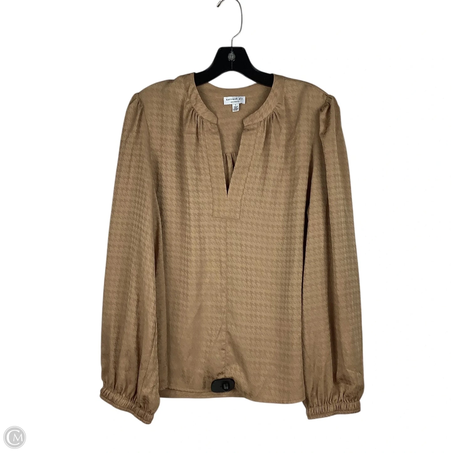 Top Long Sleeve By Current Air In Brown, Size: L