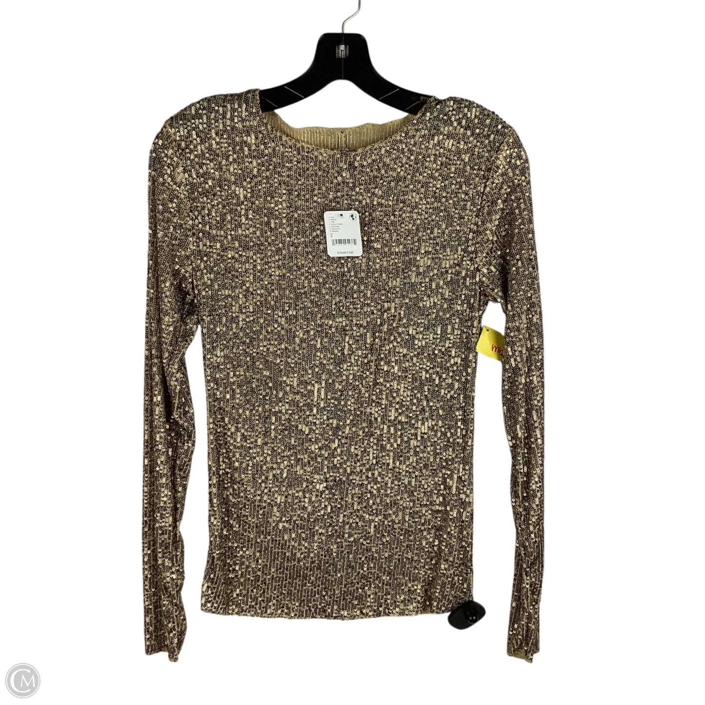 Top Long Sleeve By Free People In Gold, Size: S