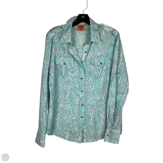Top Long Sleeve Designer By Tory Burch In Blue, Size: 10