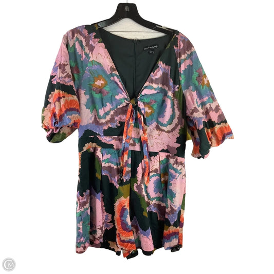 Romper By Clothes Mentor In Floral Print, Size: L