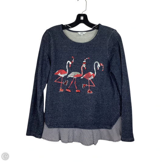 Top Long Sleeve By Crown And Ivy In Navy, Size: S