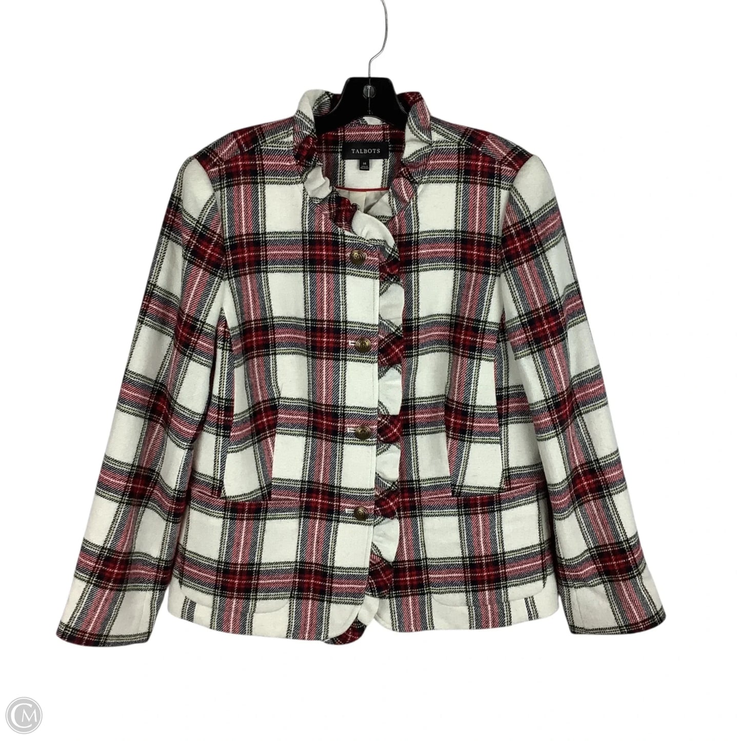 Coat Other By Talbots In Plaid Pattern, Size: 14