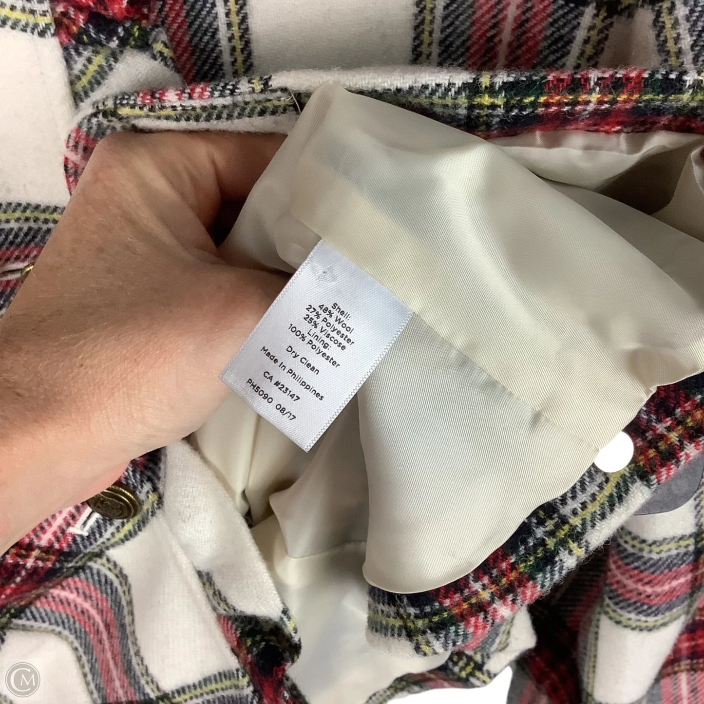 Coat Other By Talbots In Plaid Pattern, Size: 14