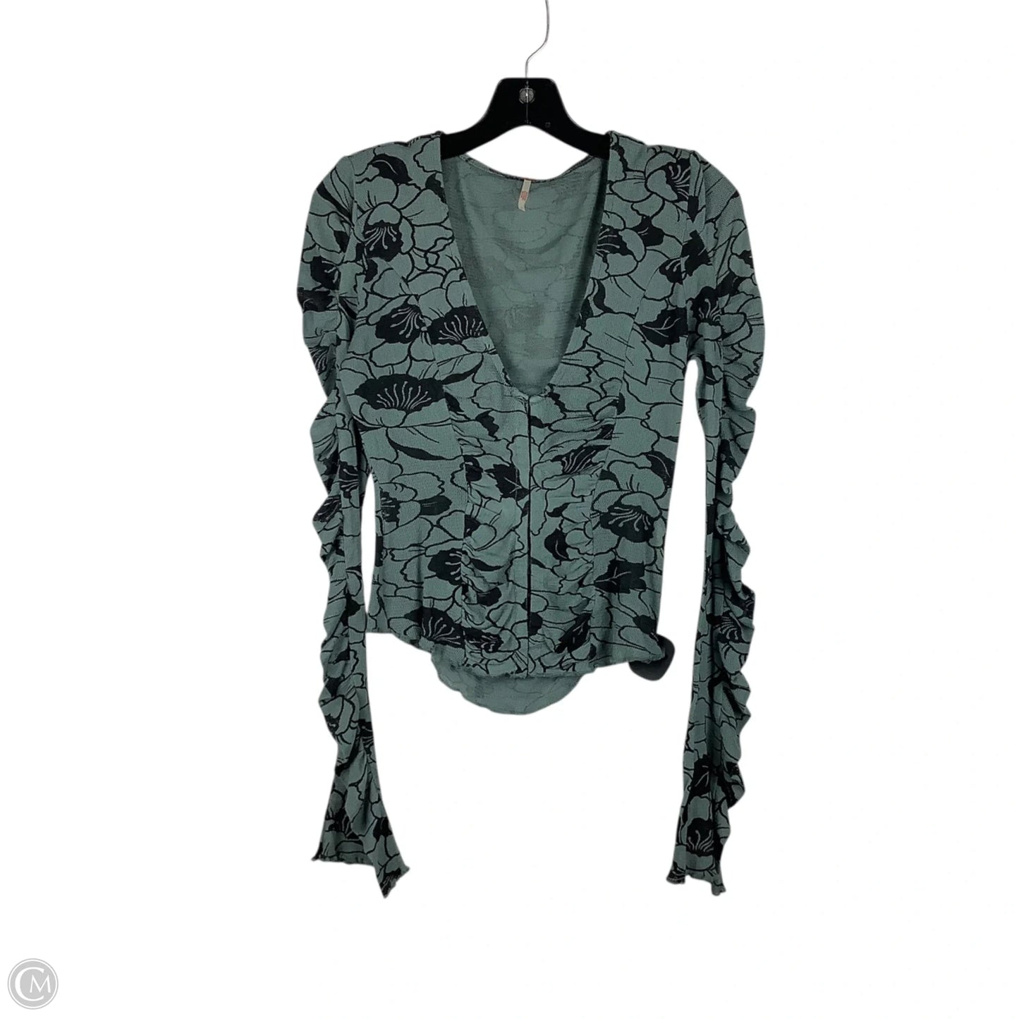 Top Long Sleeve By Free People In Green, Size: S