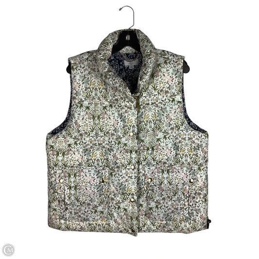 Vest Puffer & Quilted By J. Crew In Floral Print, Size: L