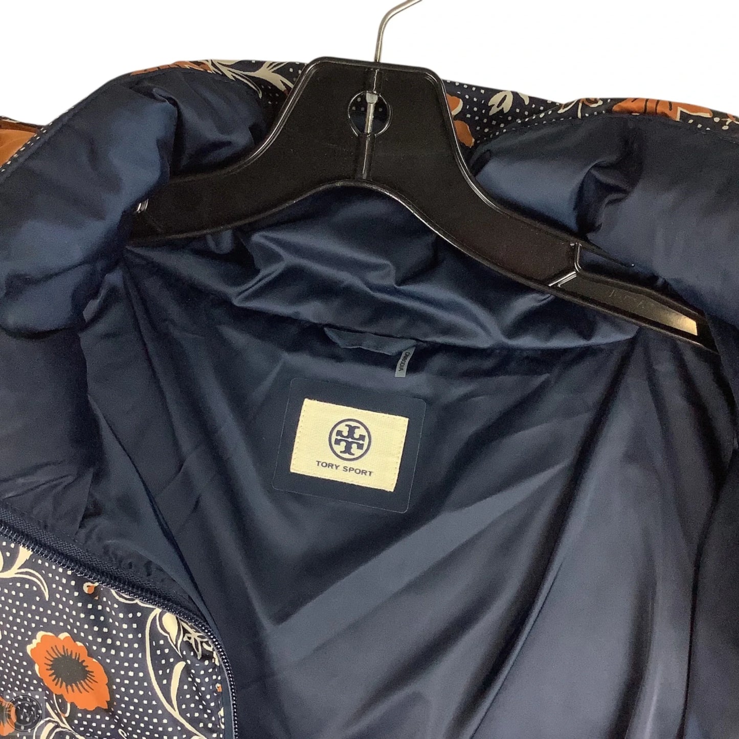 Coat Designer By Tory Burch In Navy, Size: Xs