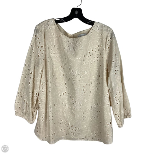 Top Long Sleeve By Preston And New York In Tan, Size: Xl