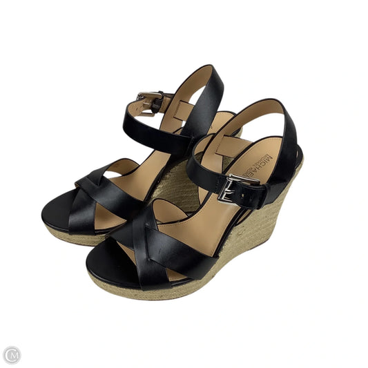 Sandals Heels Wedge By Michael By Michael Kors In Black, Size: 9