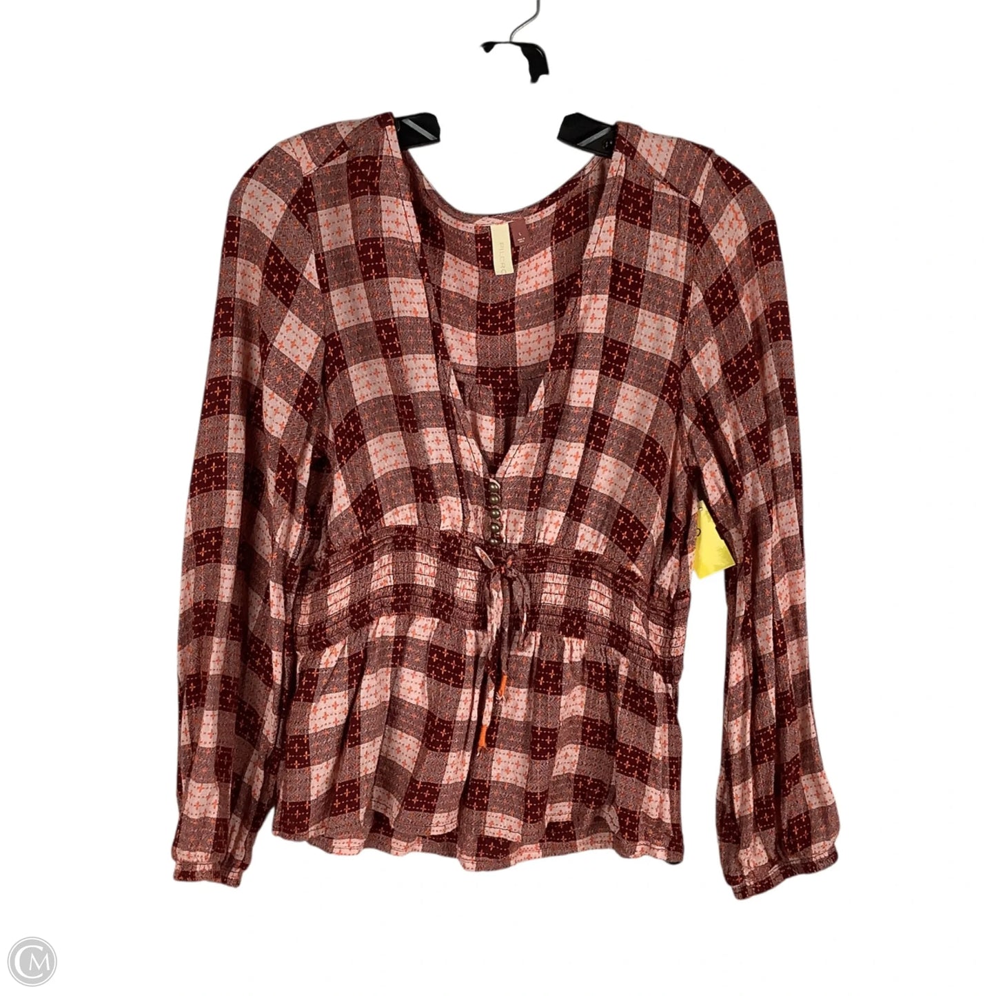 Top Long Sleeve By Pilcro In Plaid Pattern, Size: L