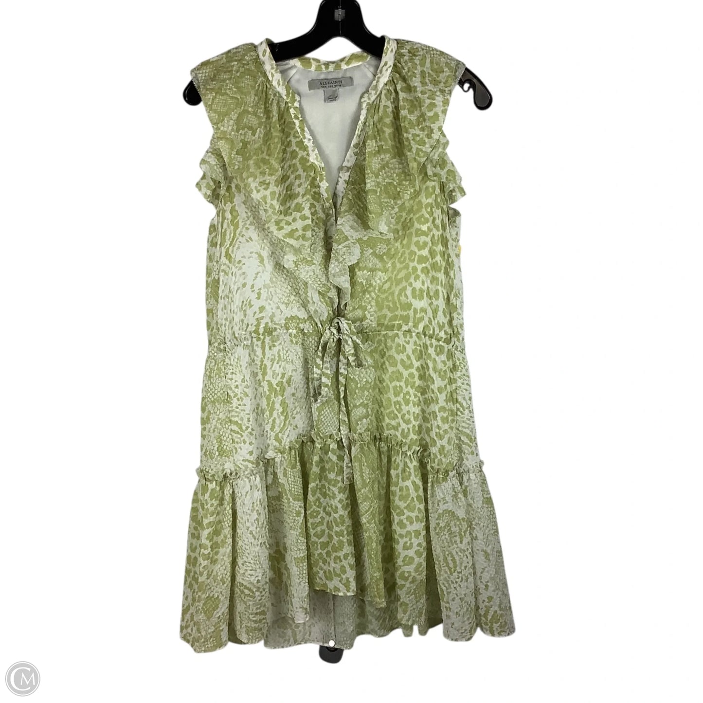 Dress Designer By All Saints In Chartreuse, Size: 0