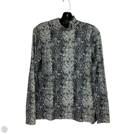 Top Long Sleeve Basic By Banana Republic In Snakeskin Print, Size: S