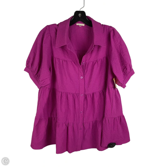 Top Short Sleeve By Jodifl In Purple, Size: S