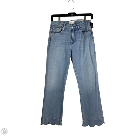 Jeans Straight By Frame In Blue Denim, Size: 6