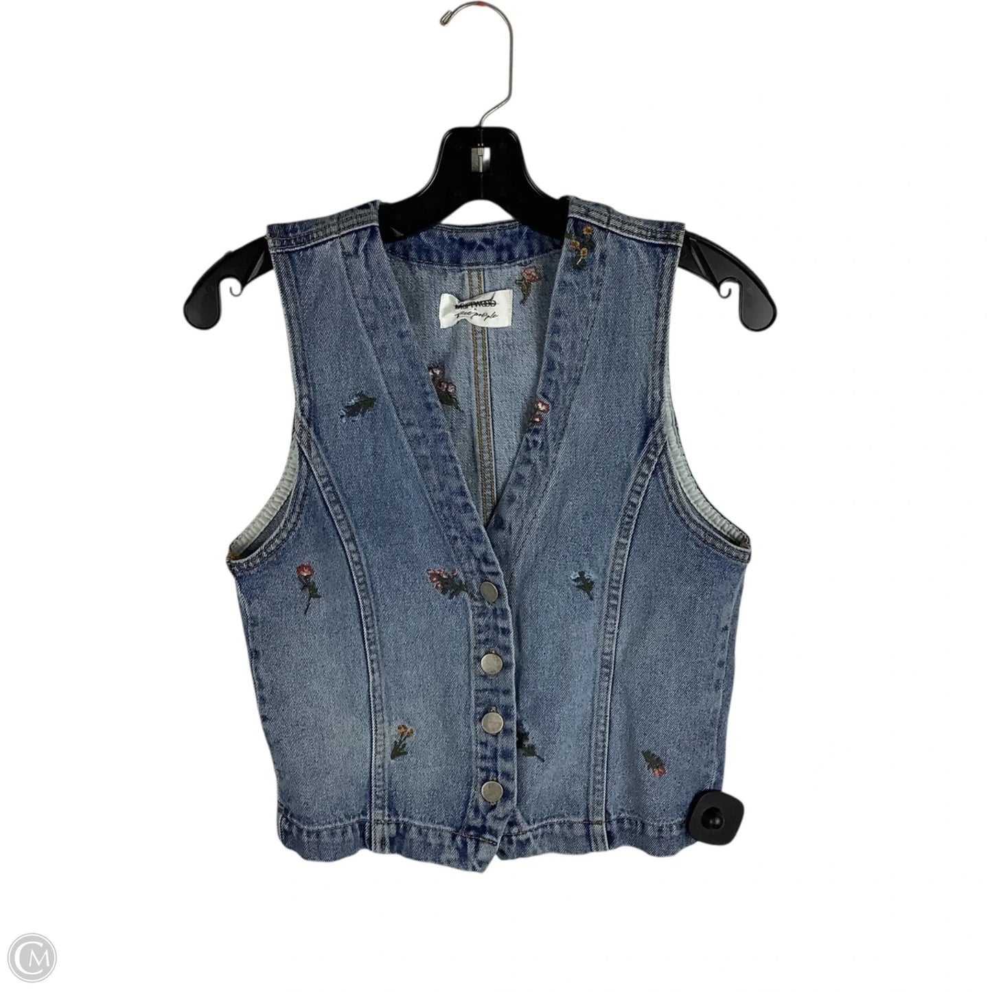 Vest Other By Free People Driftwood In Blue Denim, Size: Xs