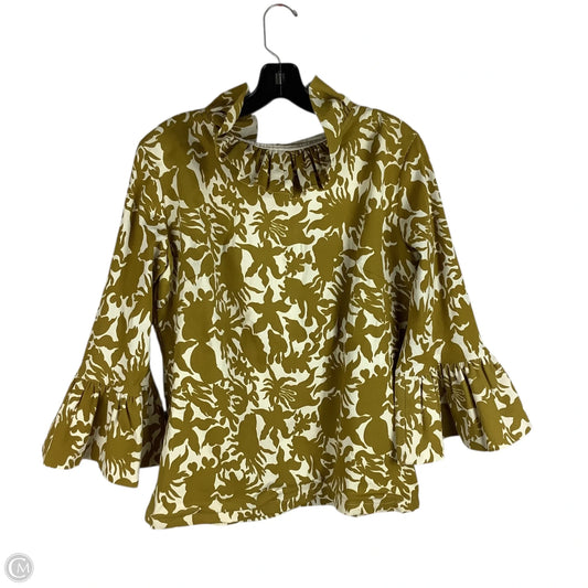 Top Long Sleeve By Cmb In Chartreuse, Size: M