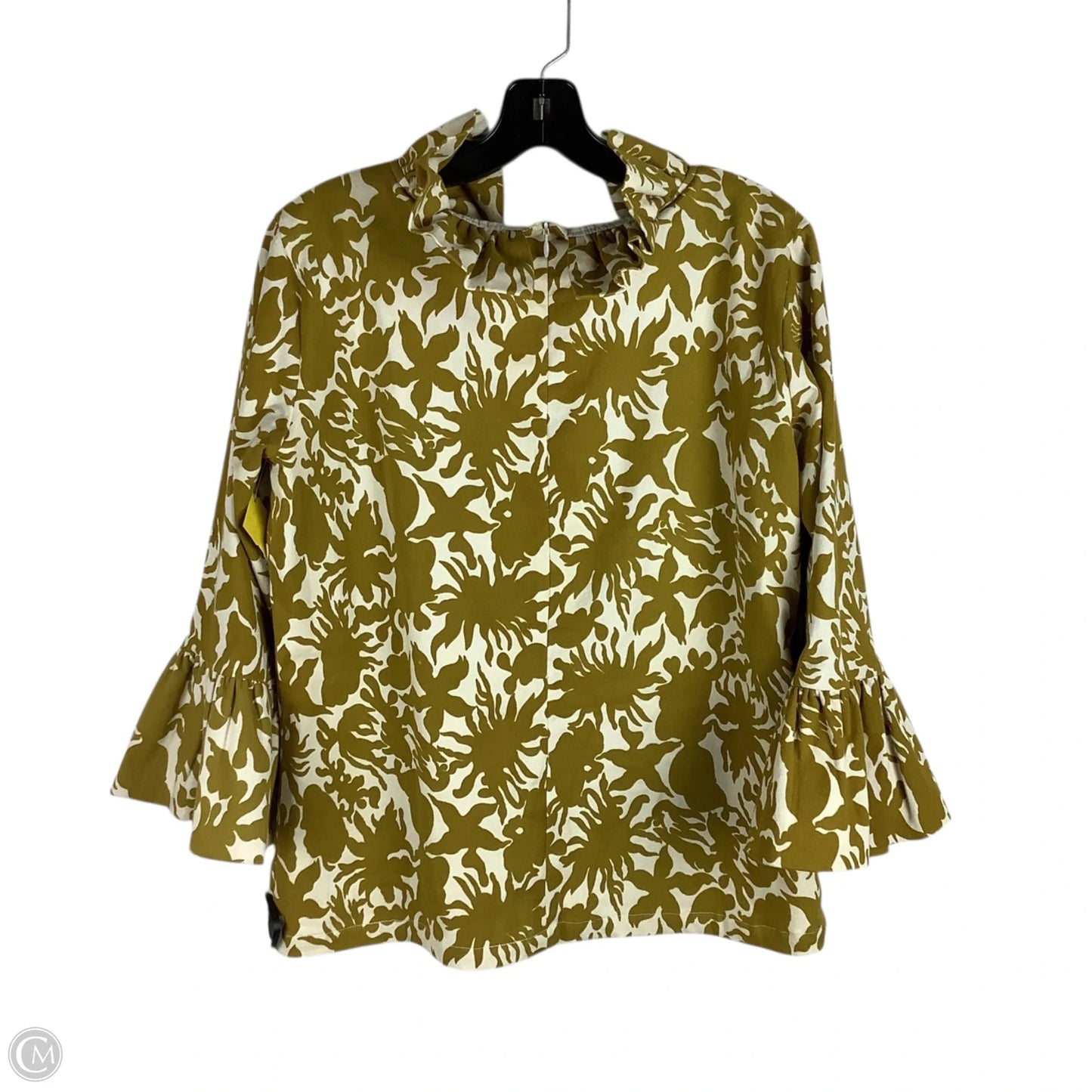 Top Long Sleeve By Cmb In Chartreuse, Size: M