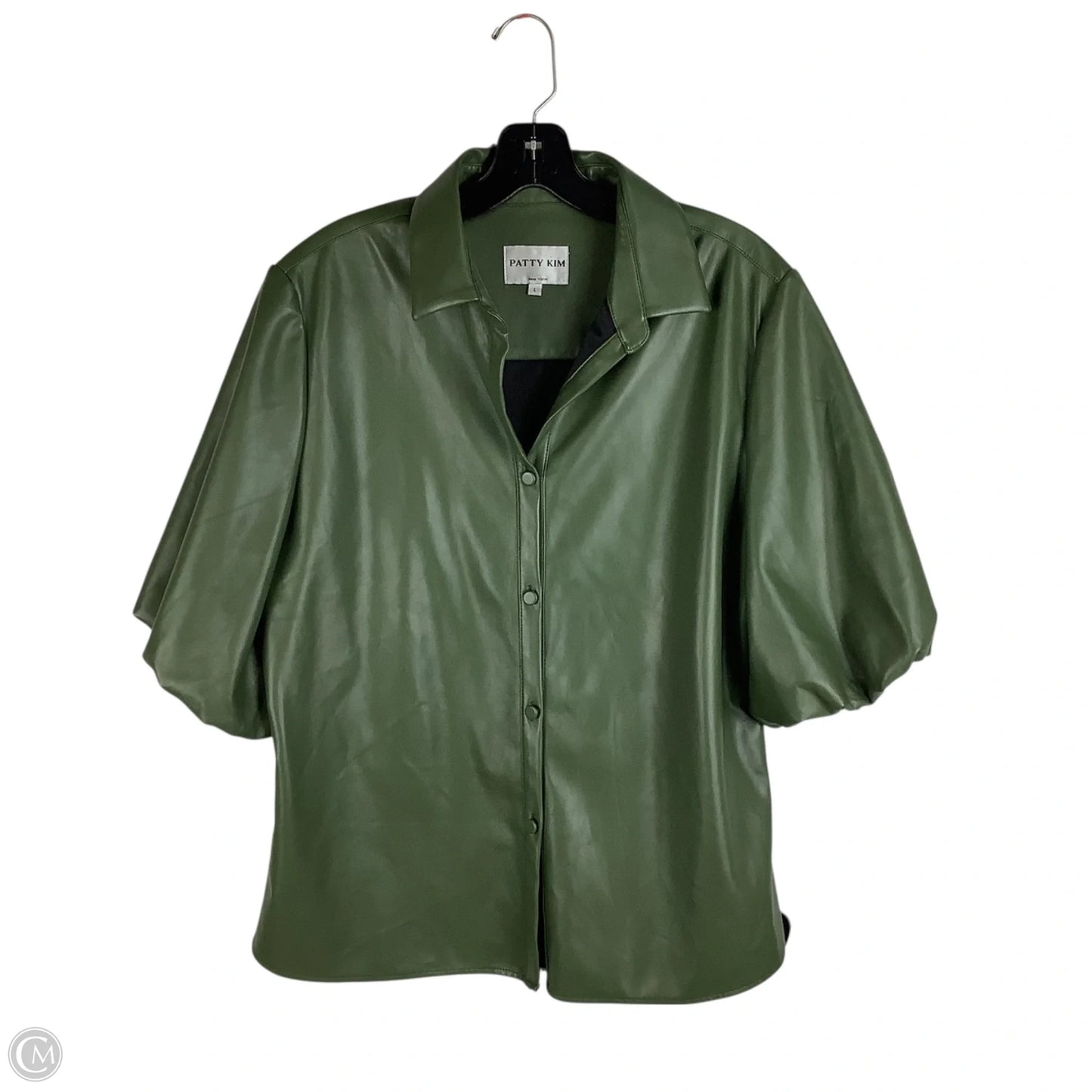 Top Short Sleeve By Cmc In Green, Size: L
