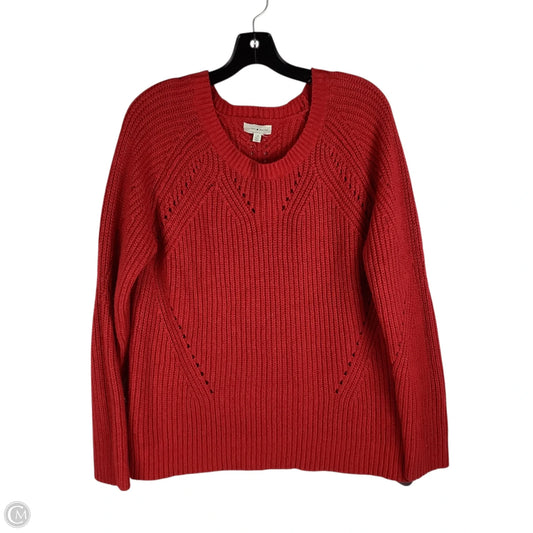 Sweater By Lucky Brand In Red, Size: L