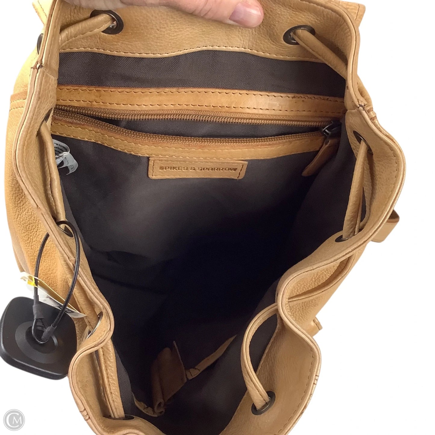 Backpack Leather By Clothes Mentor, Size: Medium