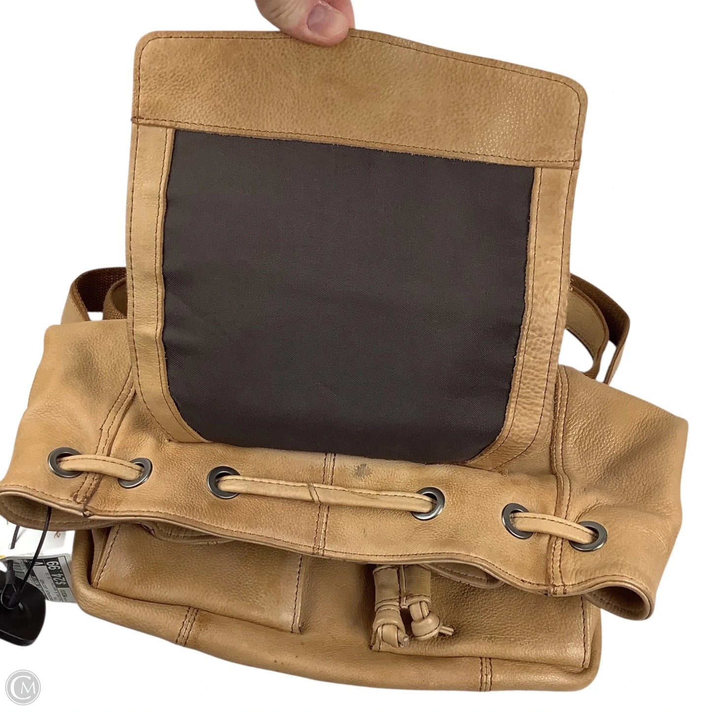 Backpack Leather By Clothes Mentor, Size: Medium