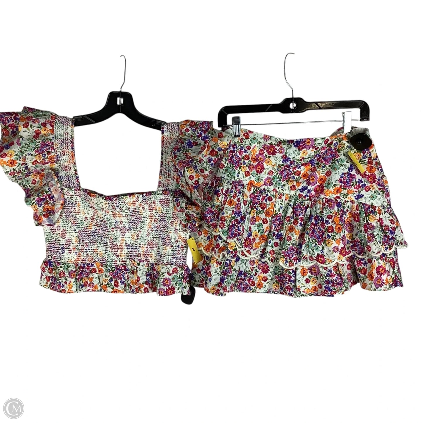 Skirt Set 2pc By Cmc In Floral Print, Size: L