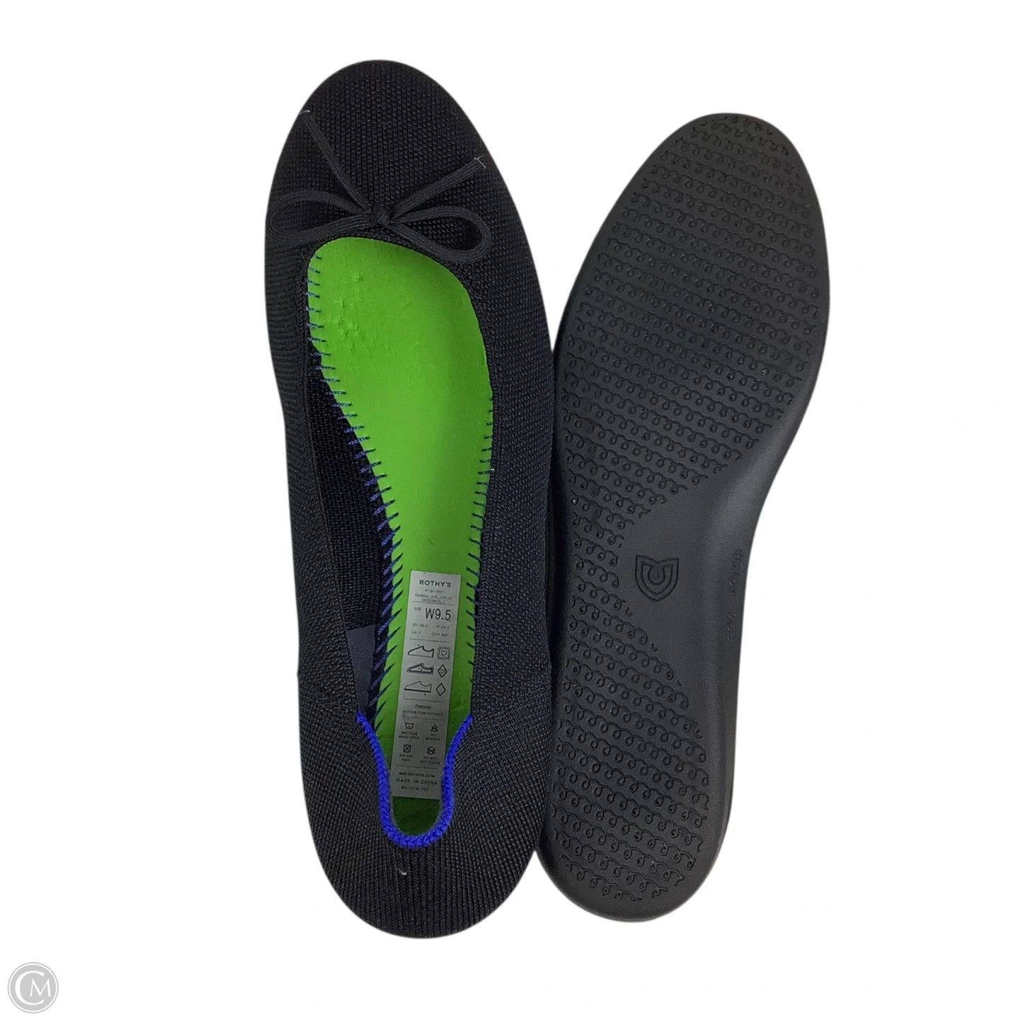 Shoes Flats By Rothys In Black, Size: 9.5